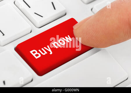 Computer notebook keyboard with Buy key Stock Photo