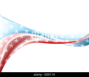 Presidents Day abstract wavy USA colors background Stock Photo