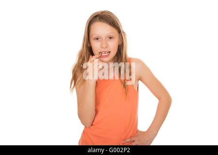 Child lost a tooth Stock Photo