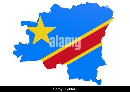 Republic of Congo Flag Map Stock Photo - Alamy