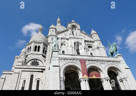 Sacred Heart Sacre Coeur Church in Montmartre, Paris, France Stock Photo