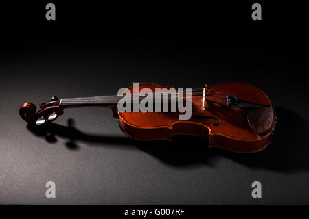 Violin on black background Stock Photo