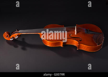 Violin on black background Stock Photo