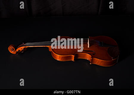 Violin on black background Stock Photo