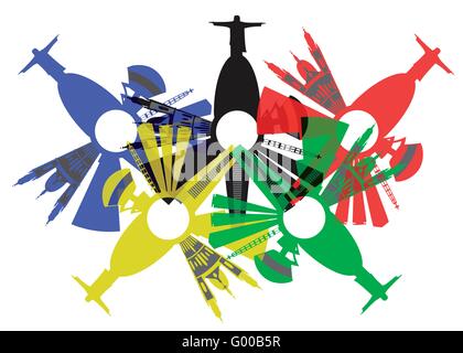 Abstract Rio de Janeiro Stock Vector