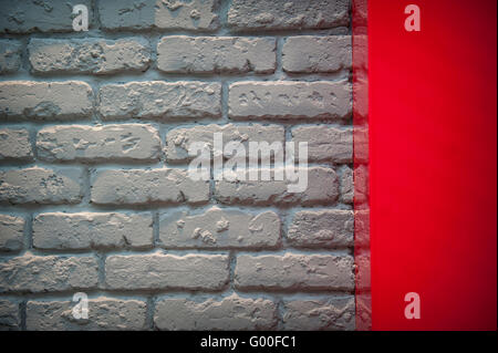 Gray brick wall in an interior Stock Photo