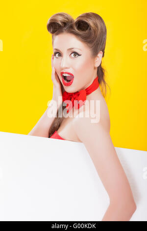 Pin-up girl in american style Stock Photo
