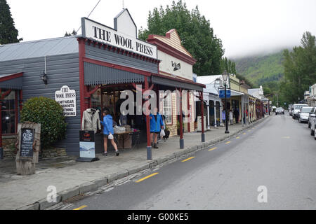 Buckingham Street at Arrowtown, Nr Queenstown, South Island, New Zealand. Stock Photo