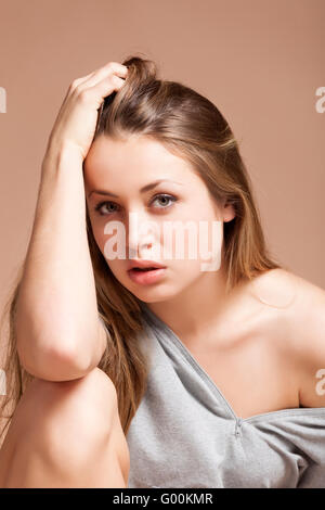 Portrait of beautiful yong woman Stock Photo