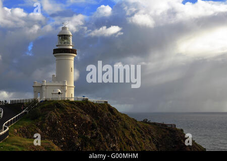 Byron Bay lighthouse on the cliff Stock Photo