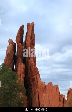 Unusual rock formations in Garden of Gods Stock Photo