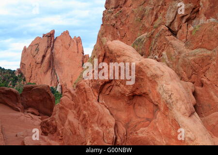 Unusual rock formations in Garden of Gods Stock Photo