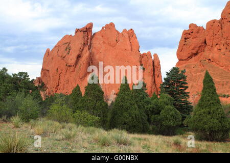 Unusual rock formations in Garden of Gods Stock Photo