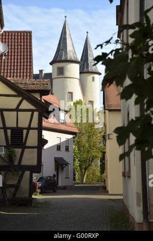 Mean Schlossgasse in Lohr Stock Photo