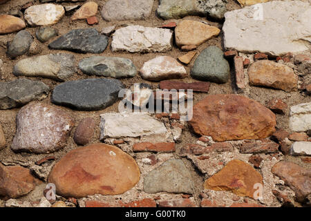 Stone wall background horizontal Stock Photo