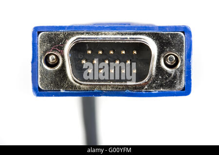 detail of a computer plug isolated on white background Stock Photo