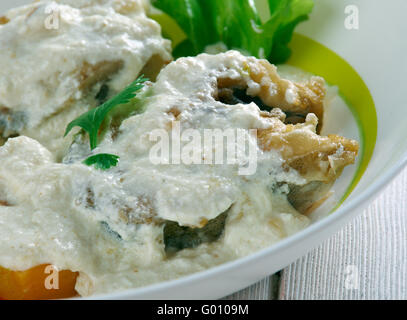 Run down stew - dish in Jamaican cuisine and Tobago cuisine Stock Photo