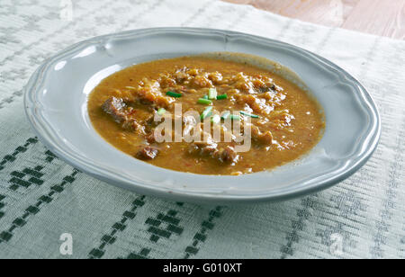 Gebundene Ochsenschwanzsuppe -German  Oxtail soup Stock Photo