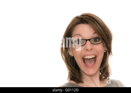 Emotions of a young woman Stock Photo
