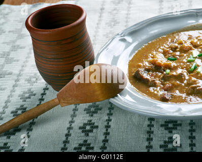 Gebundene Ochsenschwanzsuppe -German  Oxtail soup Stock Photo