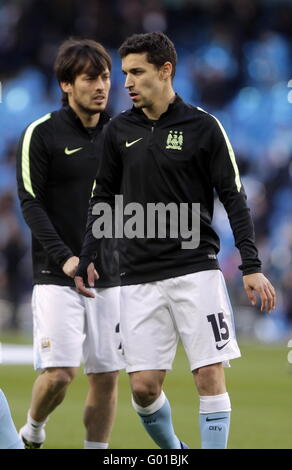 Jésus Navas of Manchester City in action during the match of Champions