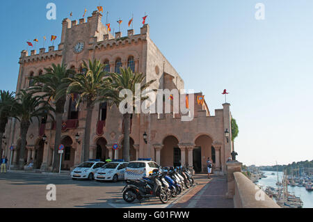 Balearic Islands, Menorca: Ciutadella, the iconic Town Hall, former palace of the Arab governor, served as royal palace under the Crown of Aragon Stock Photo