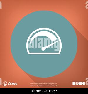 Pictograph of speedometer Stock Vector