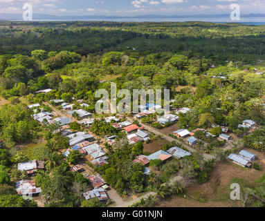 Aerial of the small remote town community of Goodooga on the eastern ...