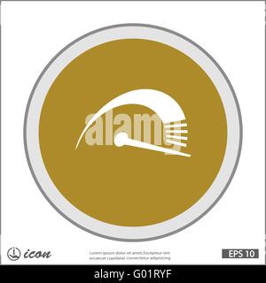 Pictograph of speedometer Stock Vector