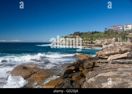 Mackenzies Point on coastal path walk from Bondi to Bronte and Coogee Eastern Suburbs Sydney New South Wales NSW Australia Stock Photo