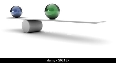 A 3d set of spheres Stock Photo