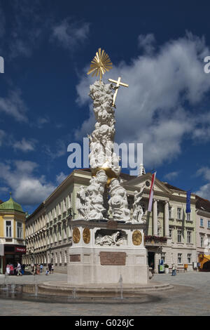plague column in Baden, Lower Austria, Austria, Europe Stock Photo