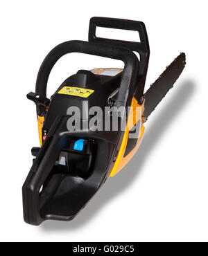 Chainsaw isolated on the white background Stock Photo