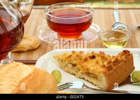 Breakfast in the garden. Stock Photo