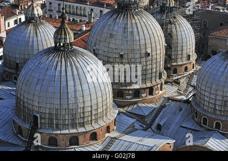 The domes of the Basilica San Marco Stock Photo