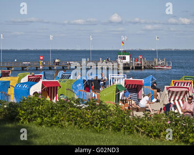 Beach Life at the Main Beach of Wyk, Germany Stock Photo