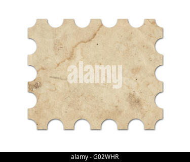 Blank vintage post stamp. Saved with clipping path.