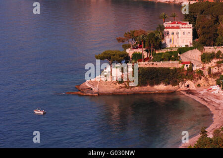 Of land with villa in the Bay of Roquebrune Stock Photo