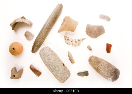 Old Stone Age tools Stock Photo