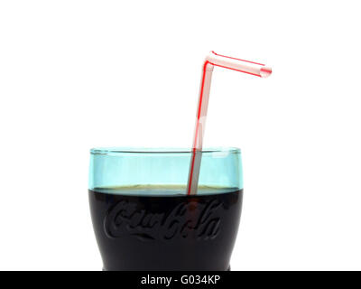 ein Glas Coca Cola / a glass of coke Stock Photo