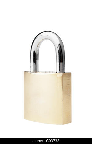 Brass locked padlock isolated on white with clipping path Stock Photo ...