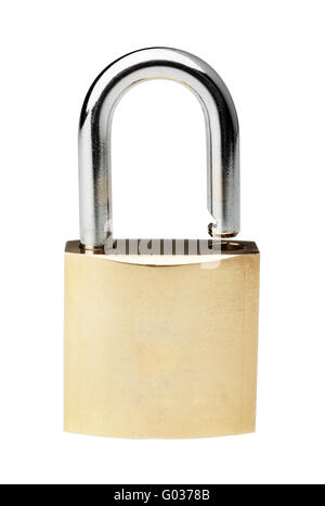 Unlocked padlock isolated on white background Stock Photo - Alamy