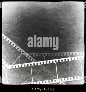 Photographic negative background. Isolated on black. Stock Photo