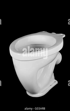 The ltoilet bowl, isolated on black background Stock Photo