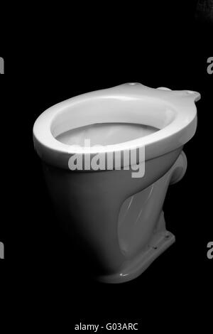 The ltoilet bowl, isolated on black background Stock Photo