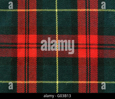 Close-up of traditional scottish checked material Stock Photo