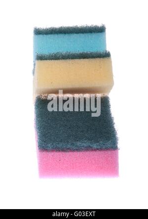 kitchen sponges isolated on white background Stock Photo - Alamy