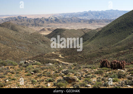 Arid valley at the Helskloof Pass, South Africa Stock Photo