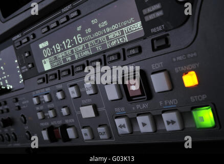 Close-up of the front panel of the digibeta recorder Stock Photo