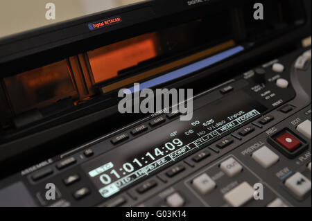 Close-up of the front panel of the digibeta recorder Stock Photo